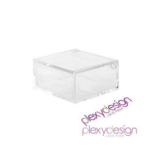 Scatolina in plexiglass trasparente 6x6x3 - Plexy Design